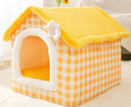 Foldable Pet House - Premium Winter Warm Bed for Dogs and Cats - Woofcuties