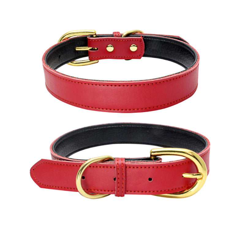 Rugged Cowhide Pet Collar - Woofcuties