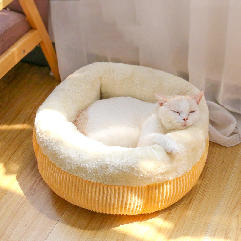 Plush Four-Seasons Enclosed Cat Nest - Exquisite Universal Pet Bed - Woofcuties