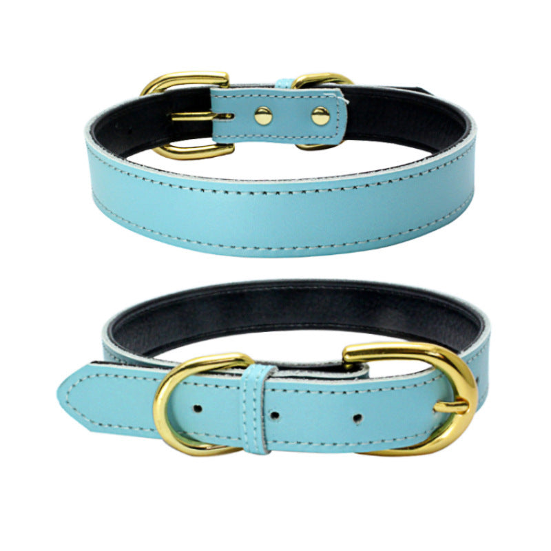 Rugged Cowhide Pet Collar - Woofcuties