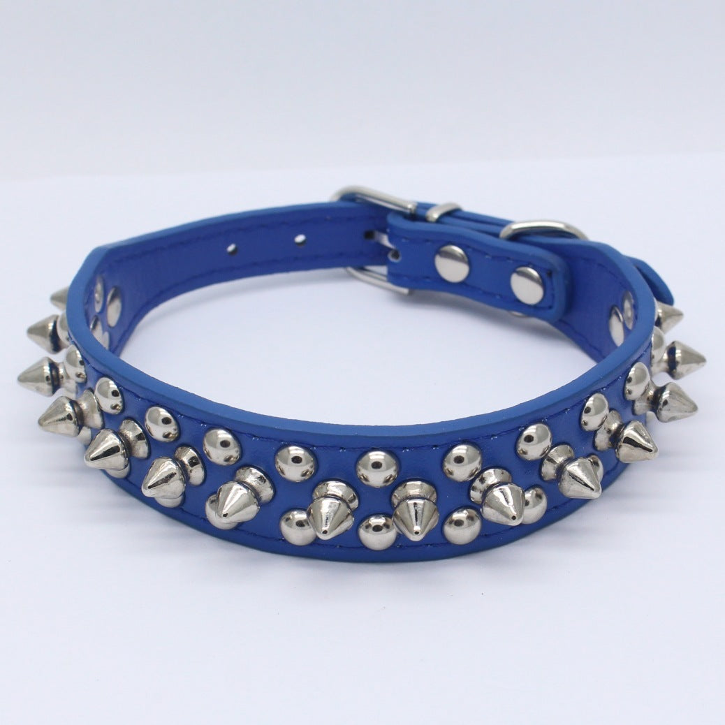 Sleek PU Dog Chain Pet Collar - Woofcuties