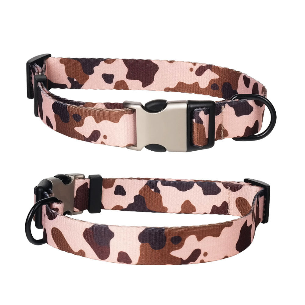Classic Lettering Metal Buckle Pet Collar - Woofcuties