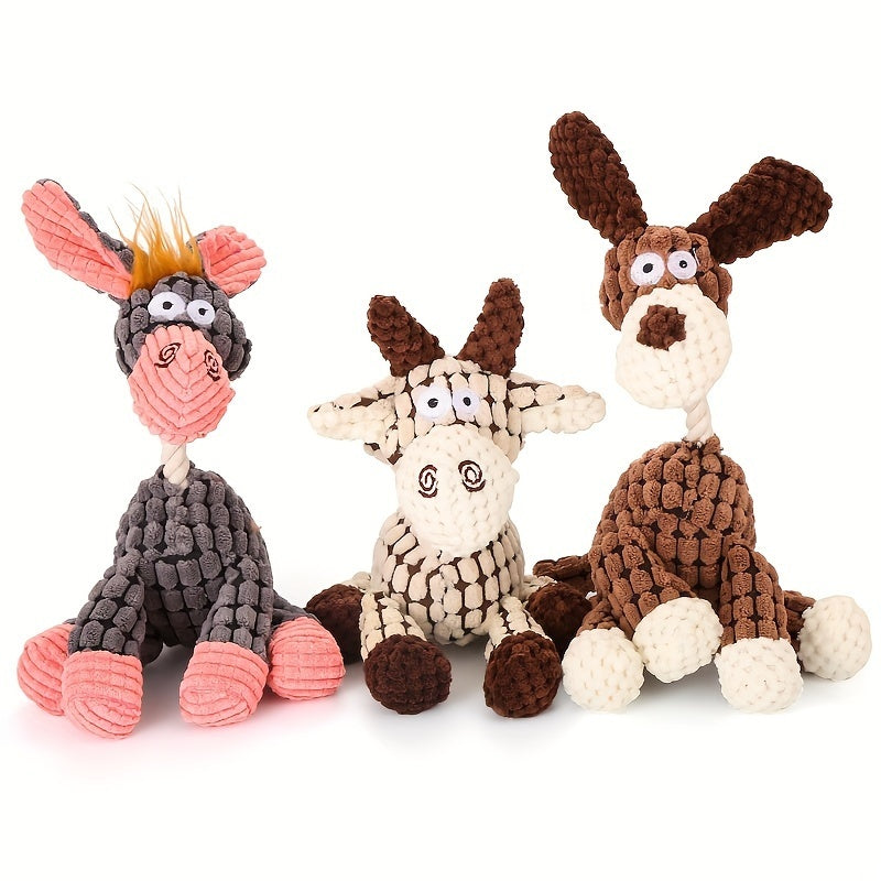 Squeaky Dog Toys Pack - Cute Soft Plush Chew Toys for Puppies - Woofcuties