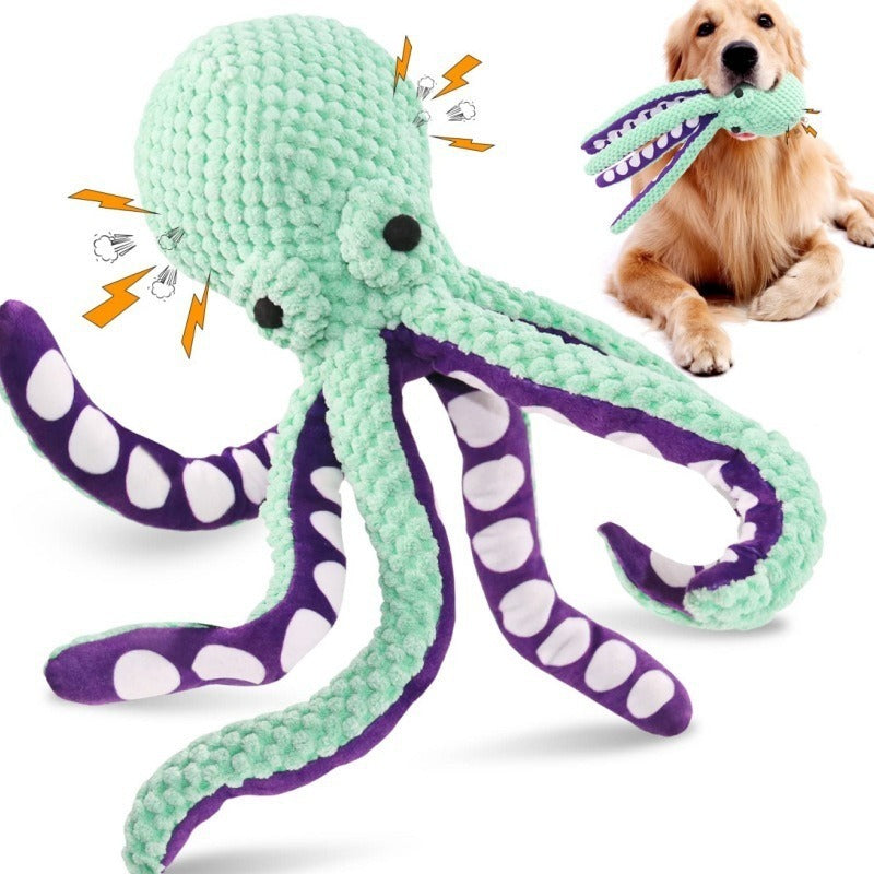 Six-Clawed Fish Plush Toy - Premium Squeaky Pet Chew Toy - Woofcuties