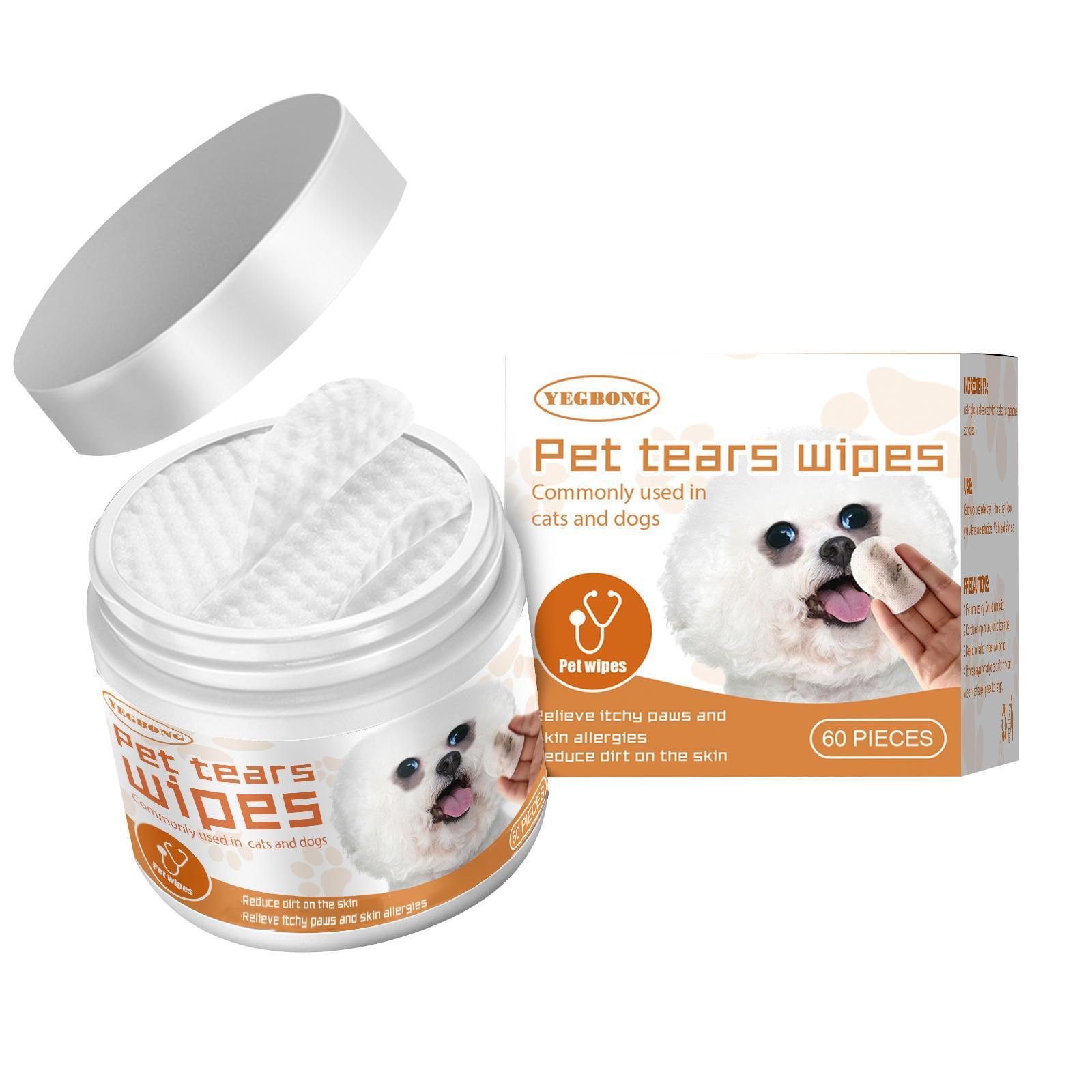 Plush Pet Cleaning Wipes - Premium Eye Care Pads for Dogs and Cats - Woofcuties