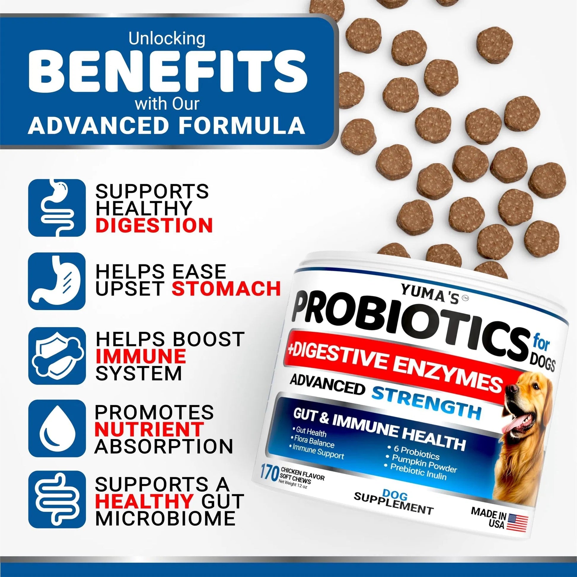 Premium Probiotic Power Chews - A Premium Digestive Health Support for Dogs - Woofcuties