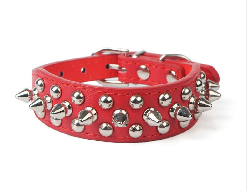 Sleek PU Dog Chain Pet Collar - Woofcuties