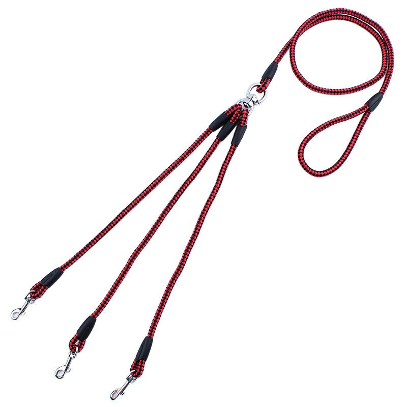 Versatile Triple Pet Leash - Luxuriant Multi-Dog Control Harness - Woofcuties
