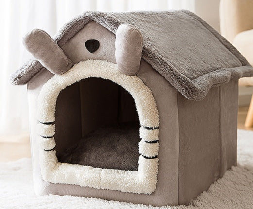 Foldable Pet House - Premium Winter Warm Bed for Dogs and Cats - Woofcuties