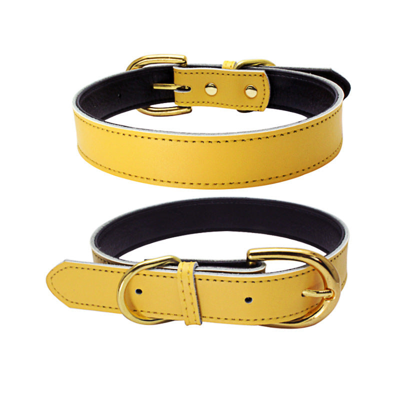 Rugged Cowhide Pet Collar - Woofcuties