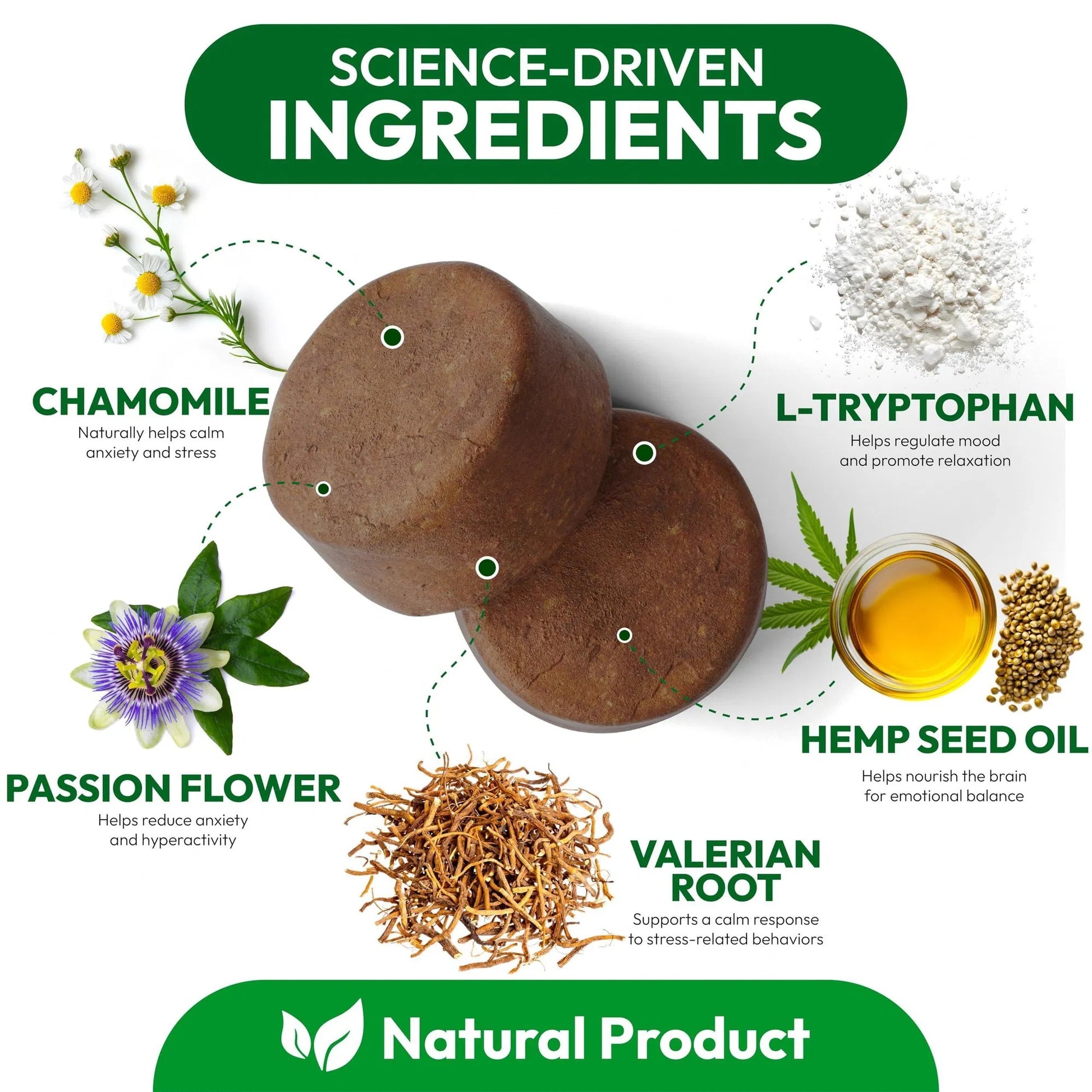 Supreme Hemp Harmony Chews - A Premium Melatonin Stress Relief for Dogs - Woofcuties