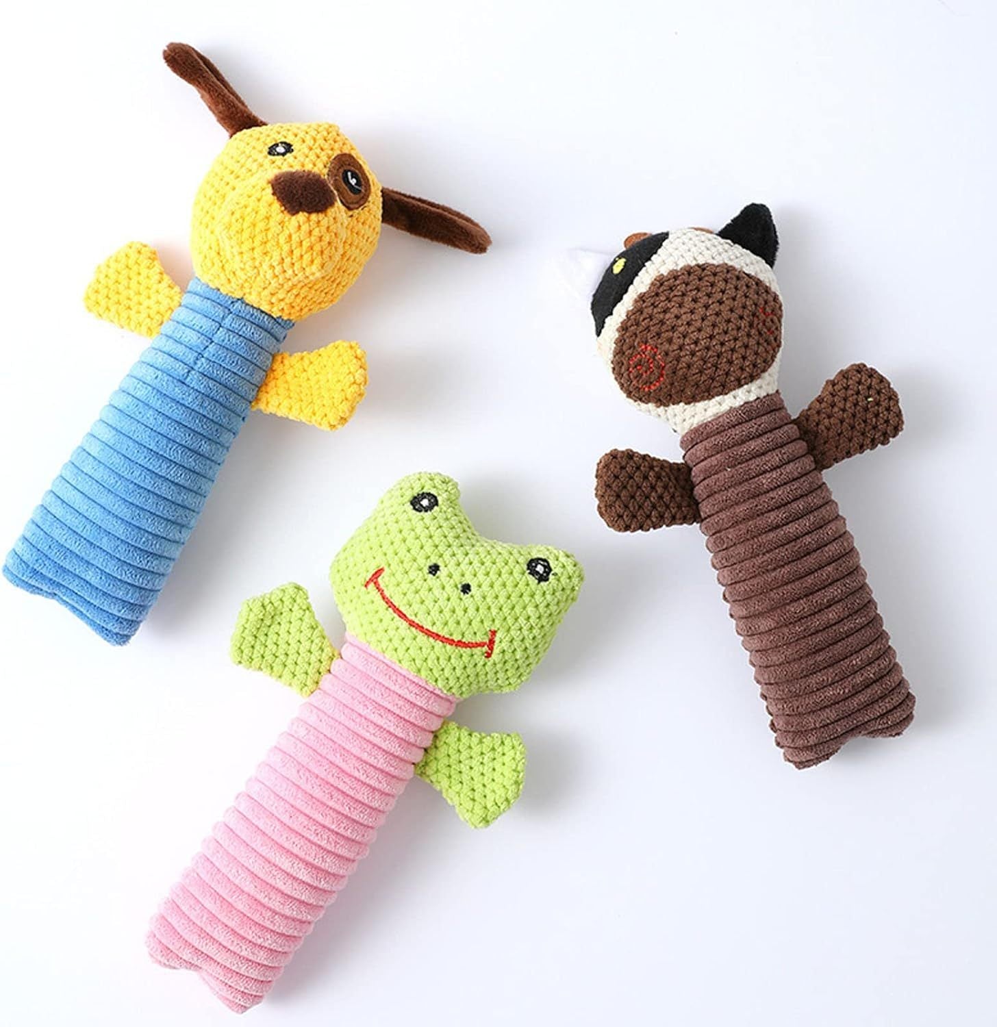 Dog Squeaky Stuffed Animals - Soft Plush Chew Toy with Cleaning Massage - Woofcuties