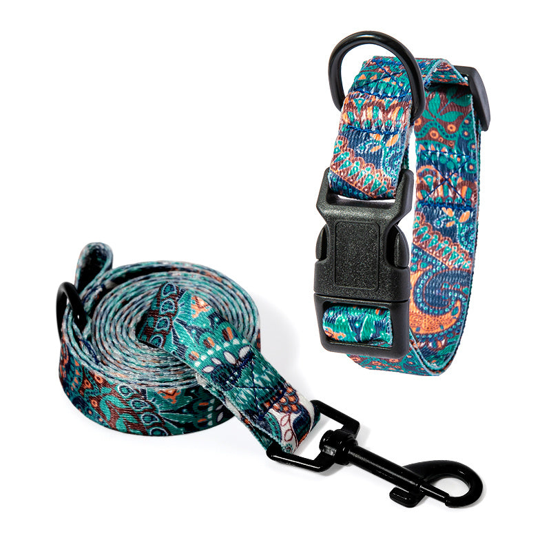 Elegant Nylon Pet Collar and Leash Set - Woofcuties