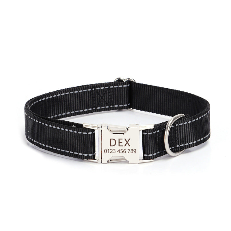 Radiant Reflective Nylon Dog Collar - Woofcuties