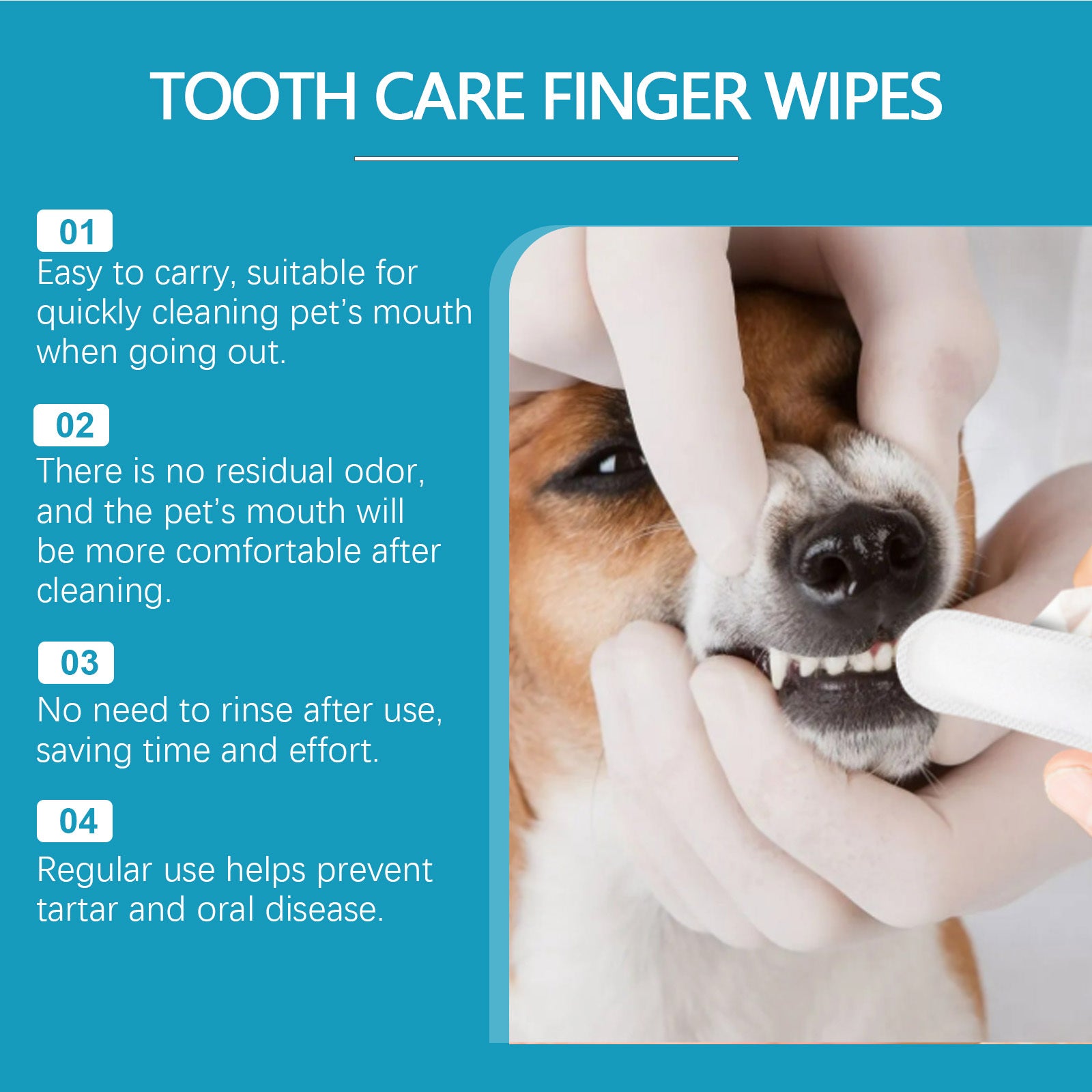 Pet Dental Finger Cots - Premium Teeth Cleaning and Plaque Care - Woofcuties
