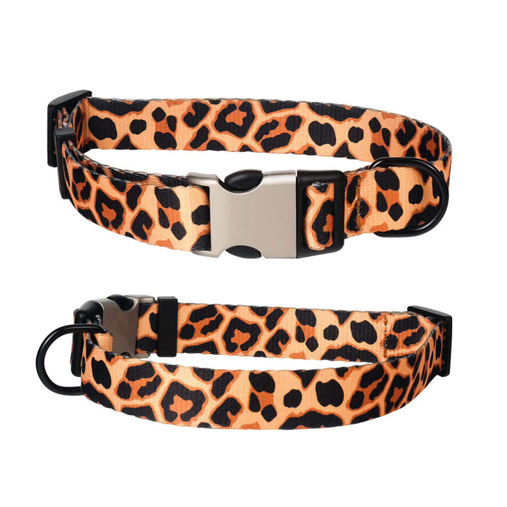 Classic Lettering Metal Buckle Pet Collar - Woofcuties