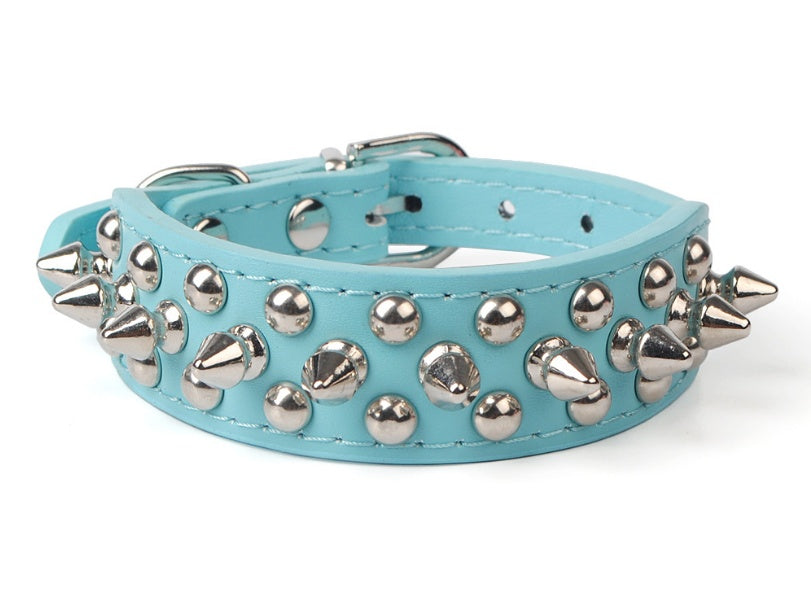 Sleek PU Dog Chain Pet Collar - Woofcuties