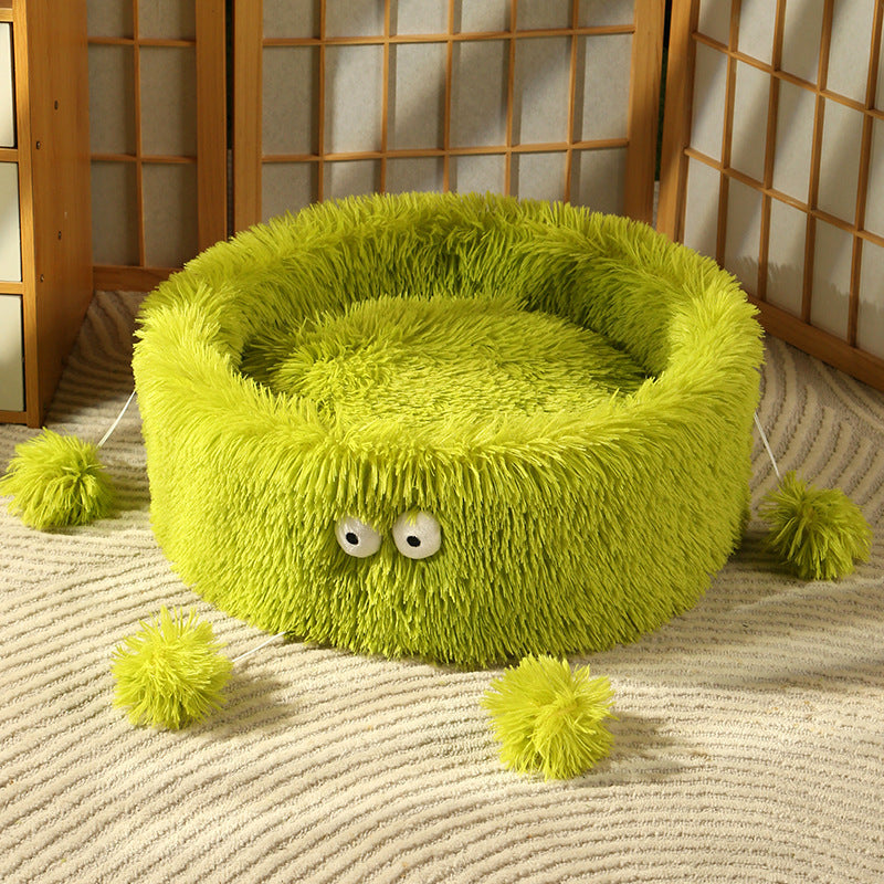 Cute Eye Monster Pet Bed - Premium Winter Warm Nest for Cats and Dogs - Woofcuties