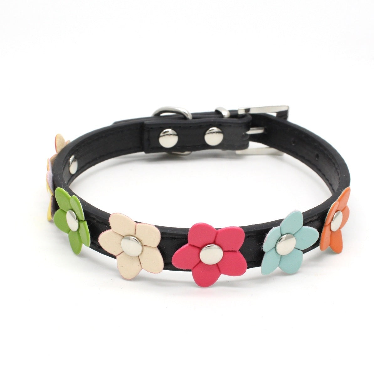 Charming Flower PU Pet Collar - Woofcuties