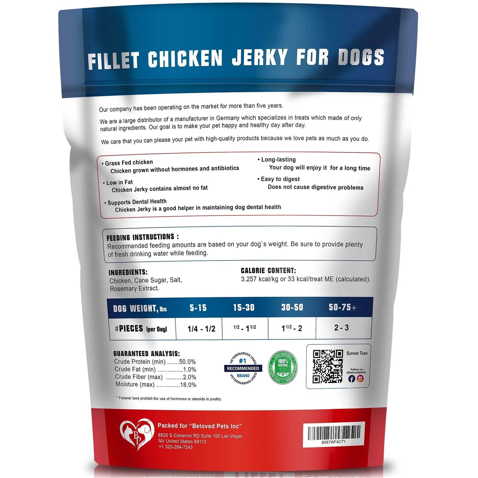 Premium Chicken Jerky Dog Treats - High-Grade Protein Chews - Woofcuties