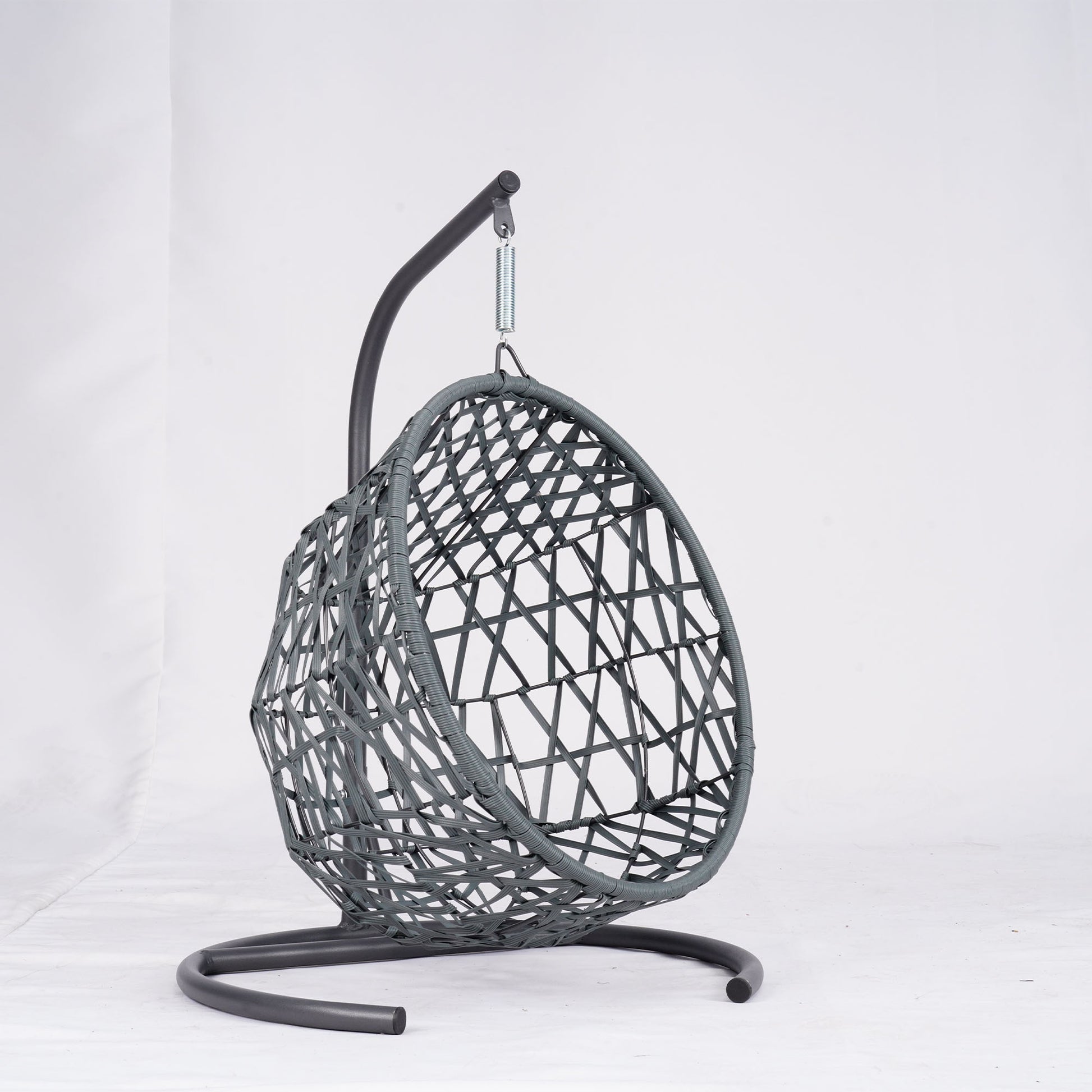 Cat Swing Bed - Plush Rattan-Look Egg Chair with Sumptuous Cushion - Woofcuties