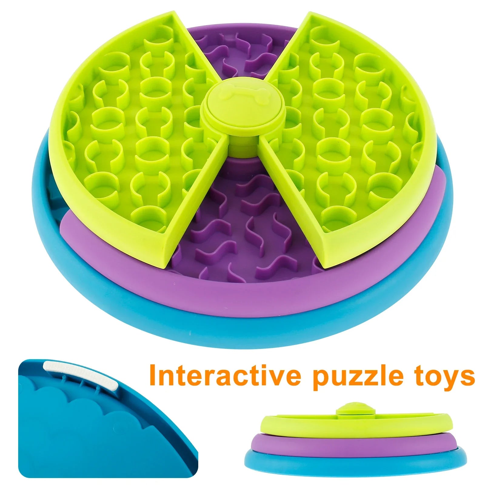Slow Feeder Bowl - Sumptuous Anti-Choking Puzzle Feeder for pets - Woofcuties