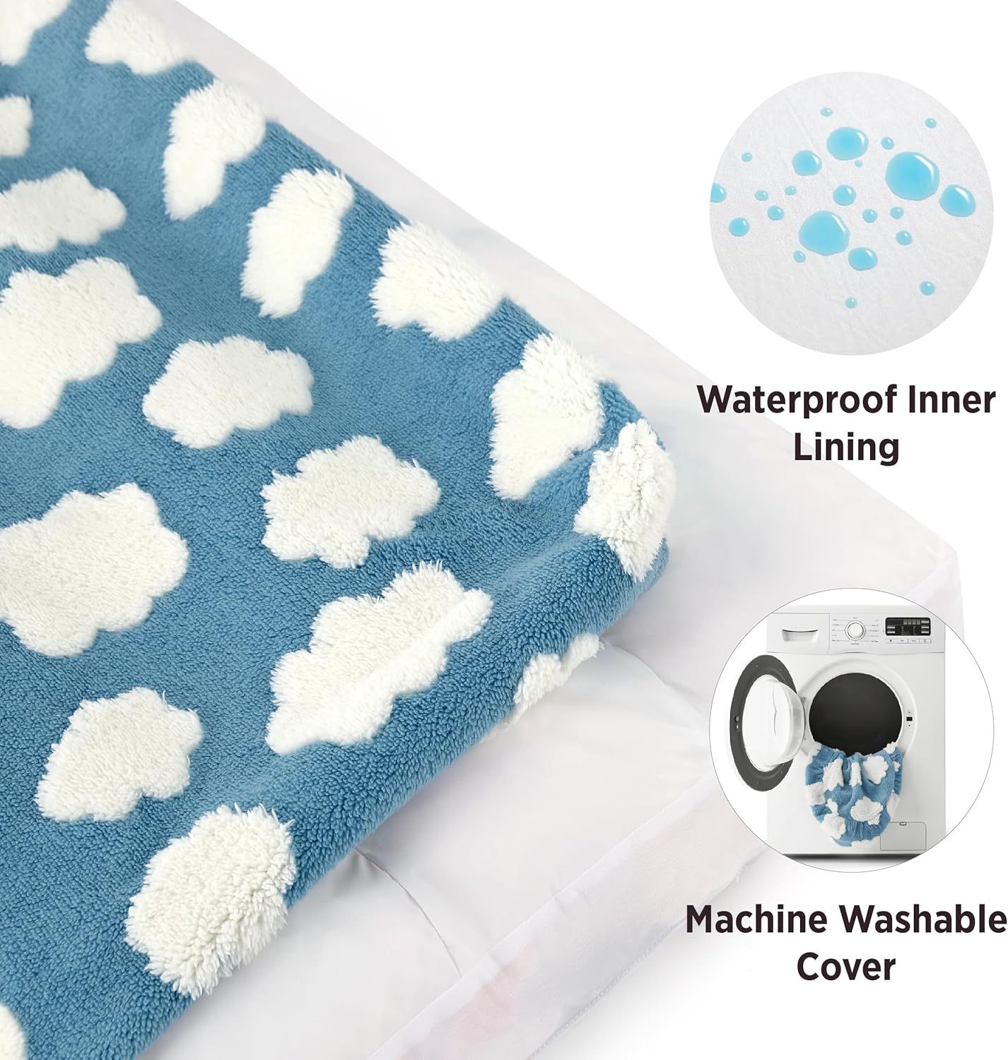 Plush Large Dog Haven - Opulent Thick Shredded Foam Bed with Modern Flair - Woofcuties