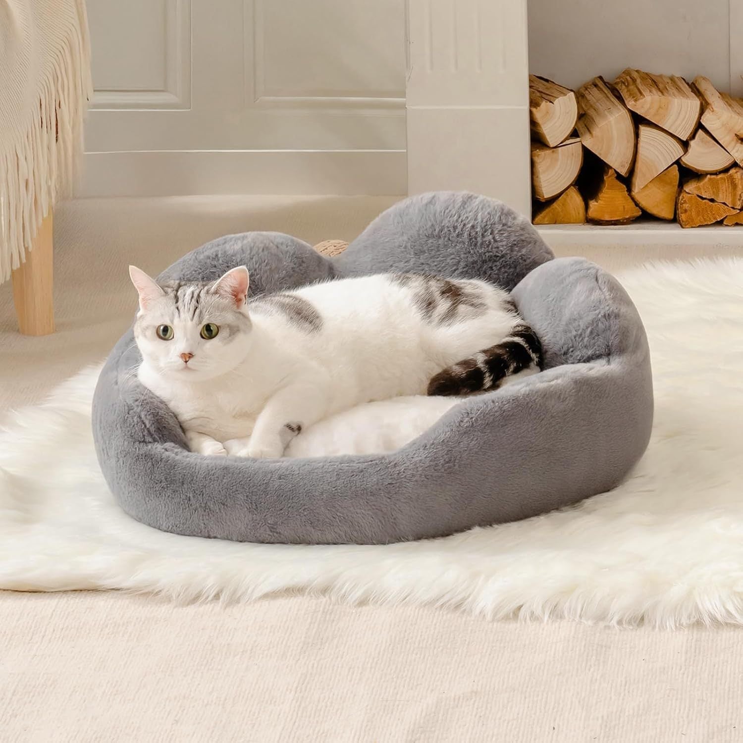 Mewoofun Flower Cat Bed - Premium Washable Sofa Nest for Cats and Small Dogs - Woofcuties