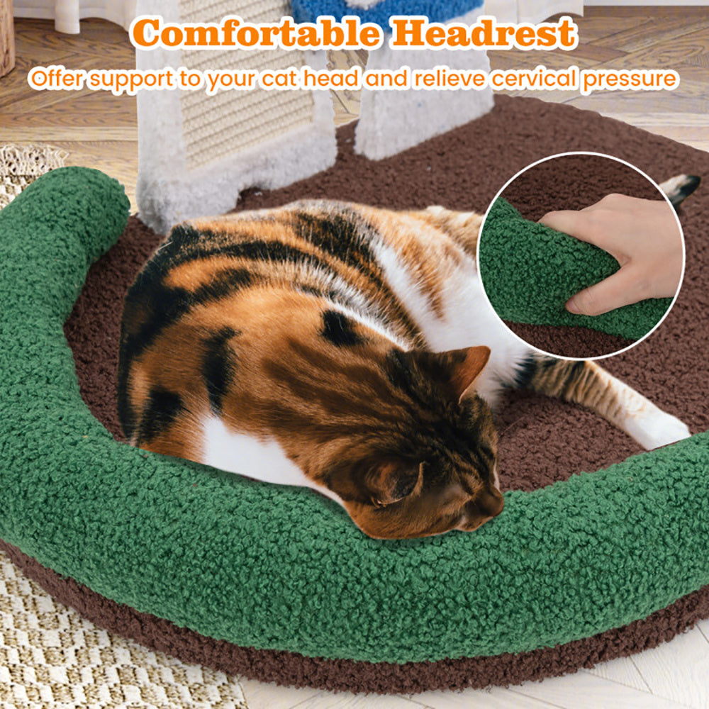 Opulent Mushroom Cat Cave - Luxurious Cat Claw Scratcher with Plush Wide Bed and Sisal Scratch Panel - Woofcuties