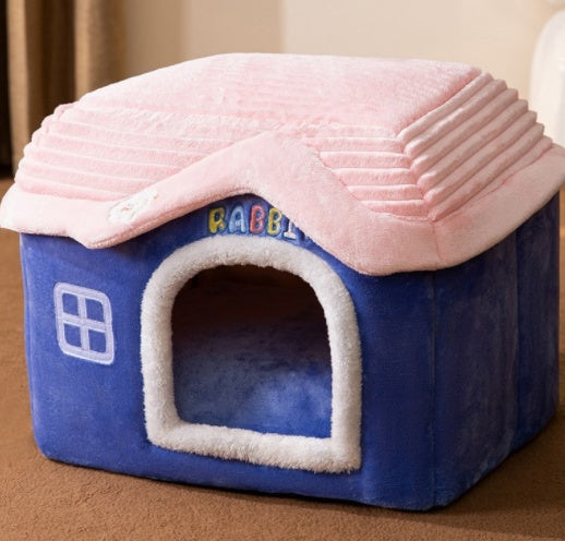 Foldable Pet House - Premium Winter Warm Bed for Dogs and Cats - Woofcuties