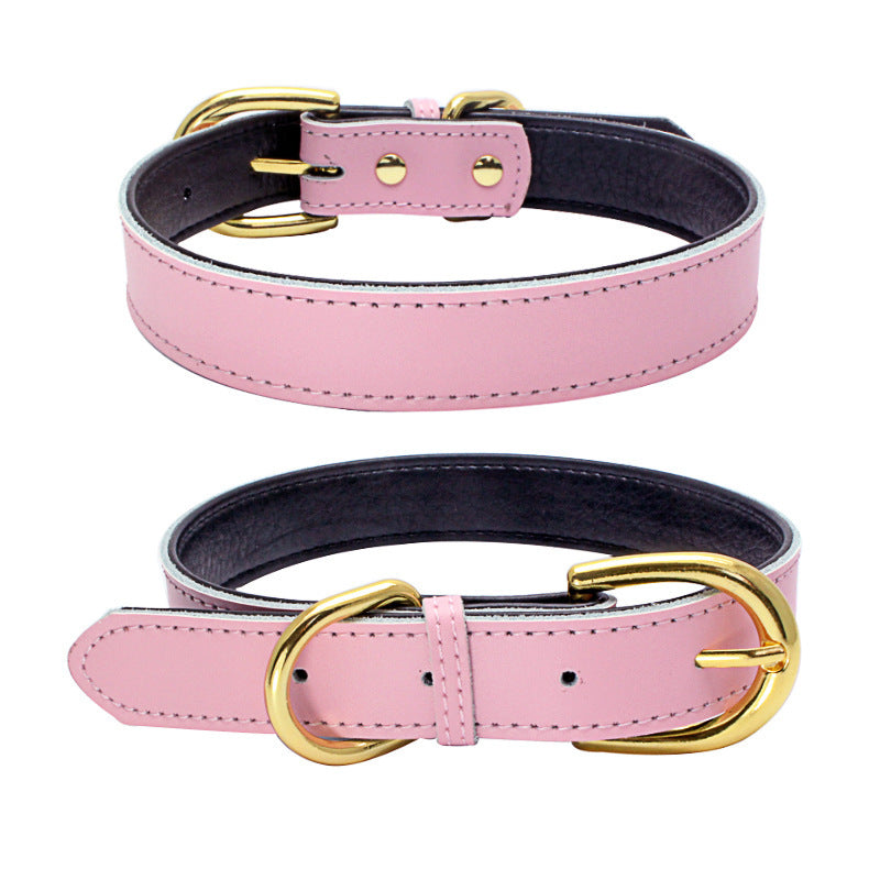Rugged Cowhide Pet Collar - Woofcuties