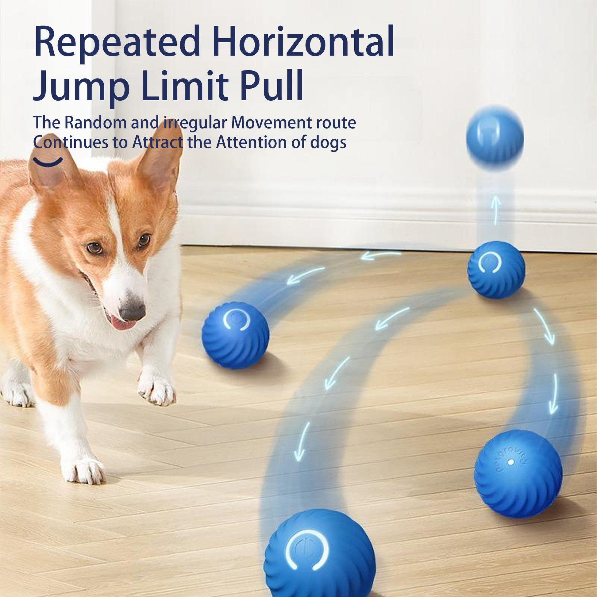 Interactive Bouncing Ball - Premium Rechargeable Smart Toy for Dogs - Woofcuties