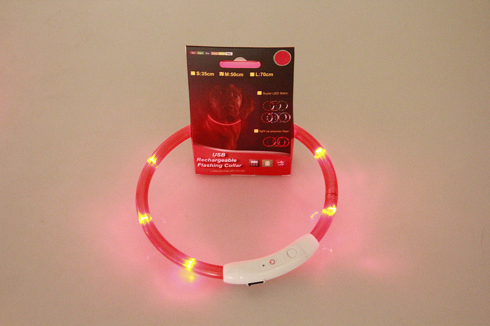 Vibrant USB Rechargeable Pet Flashing Collar - Woofcuties