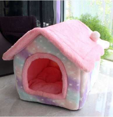 Foldable Pet House - Premium Winter Warm Bed for Dogs and Cats - Woofcuties