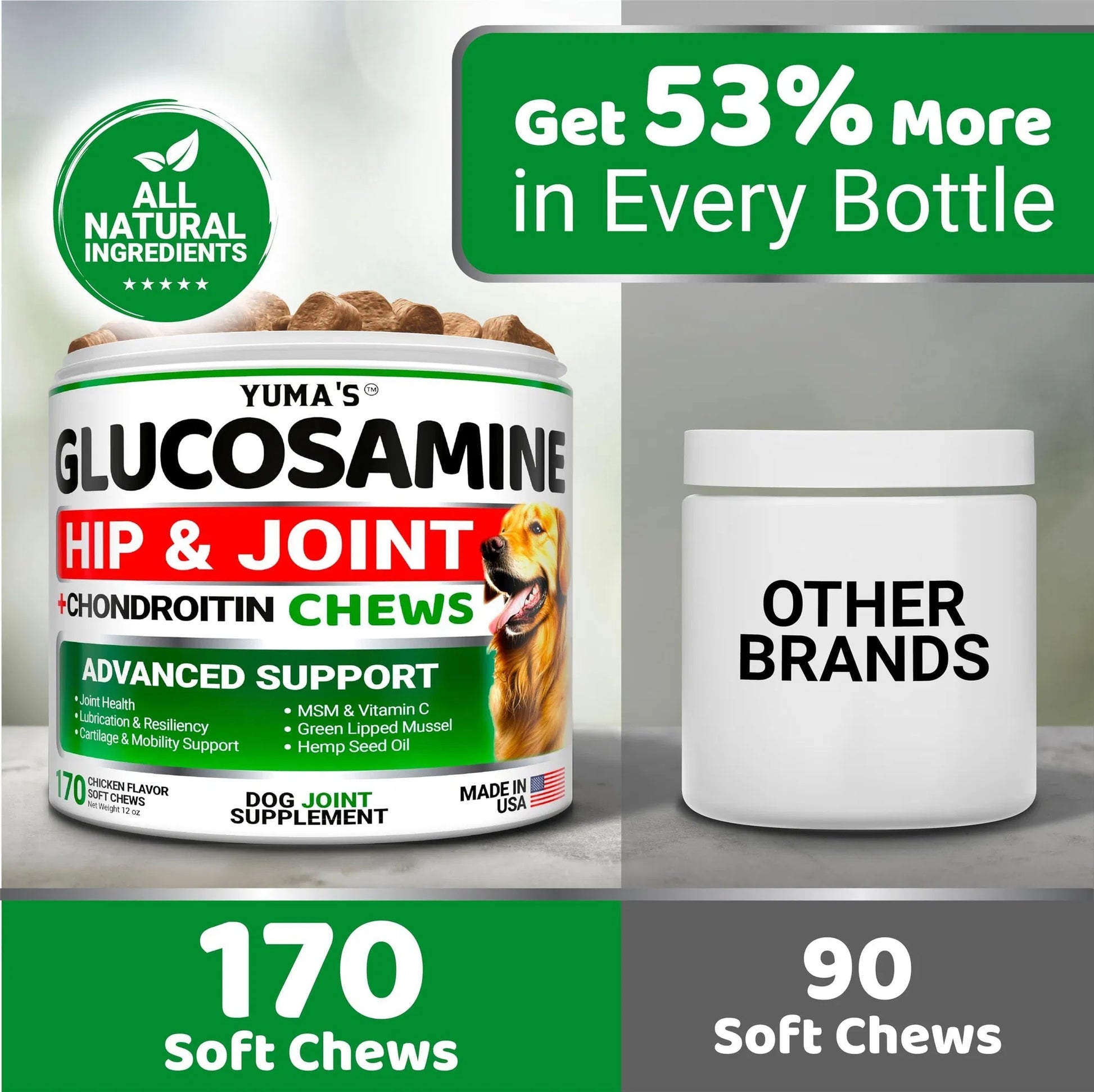 Glucosamine Joint Chews - Premium Hip and Joint Support for Dogs - Woofcuties