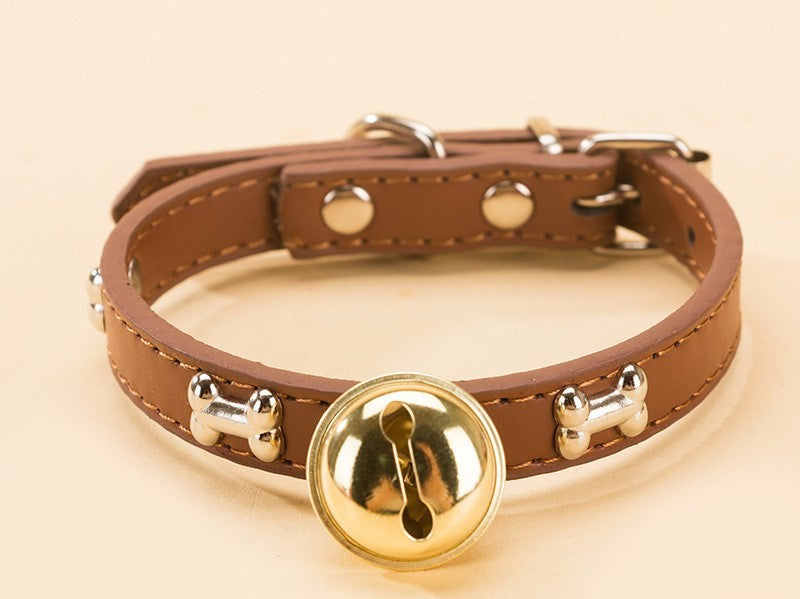 New Pet Claw Print Bone Alloy Bell Collar - Woofcuties