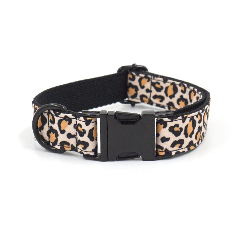 Exquisite Opulent Black Buckle Leash Set - Woofcuties