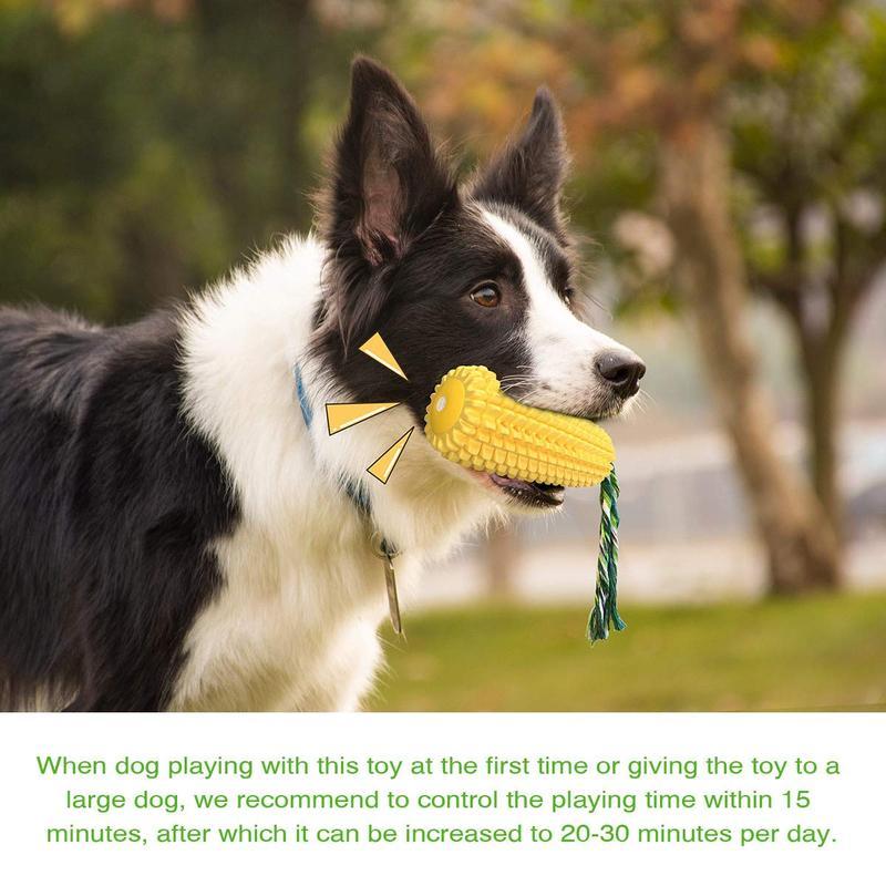 Corn Stick Chew Toy - Squeaky Rope Toy for Small to Large Breeds - Woofcuties