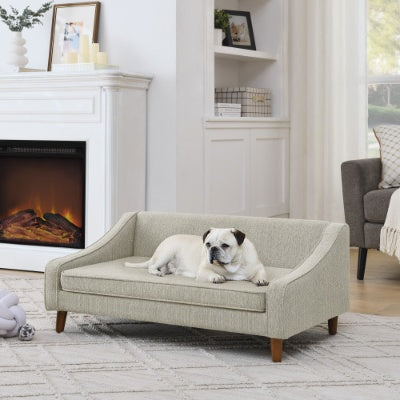 Splendid Elevated Pet Lounge - Opulent Sofa with Avant-Garde Armrests - Woofcuties
