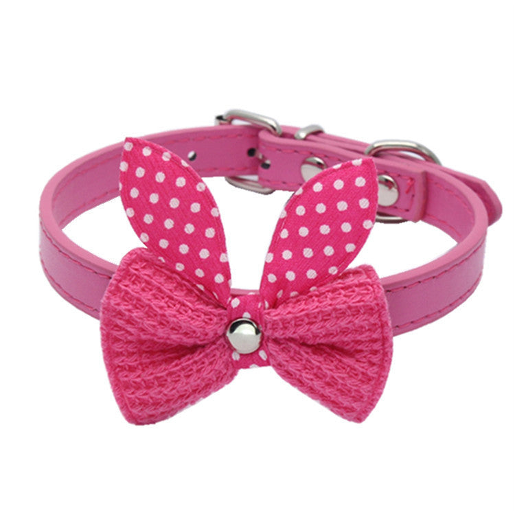 Cozy Wool Knitted Bow Pet Collar - Woofcuties