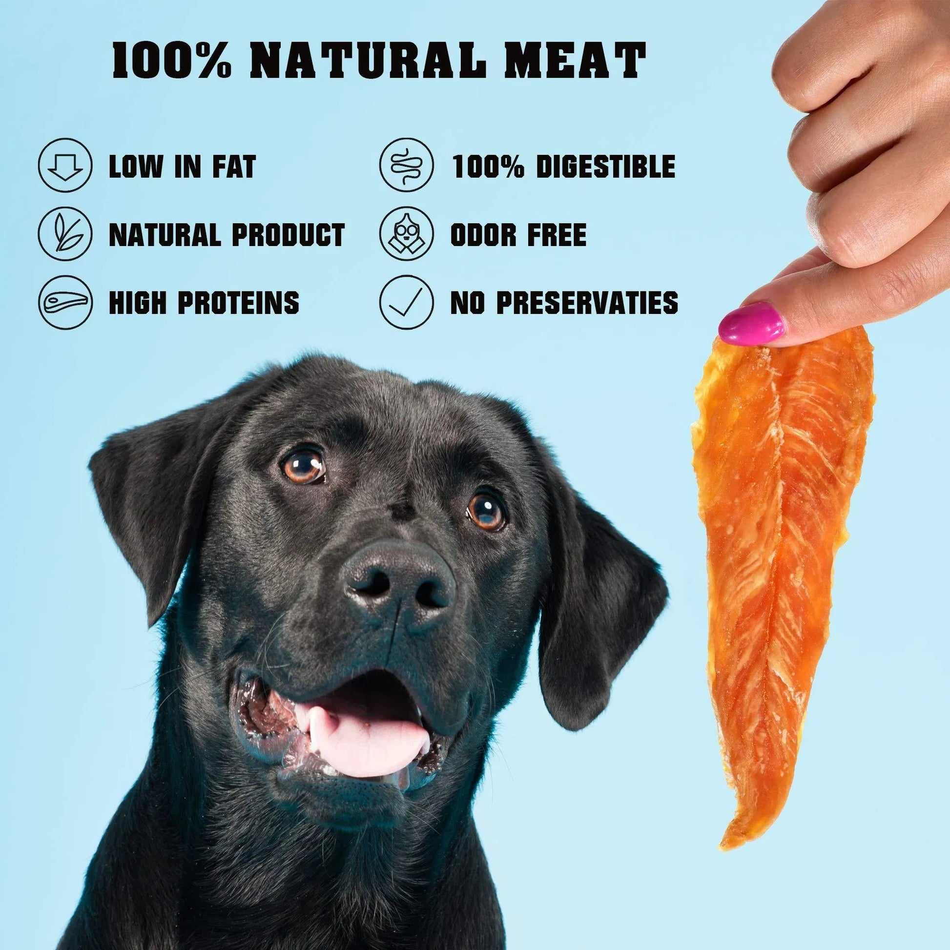 Chicken Jerky Dog Treats - Premium Human-Grade High-Protein Chews - Woofcuties