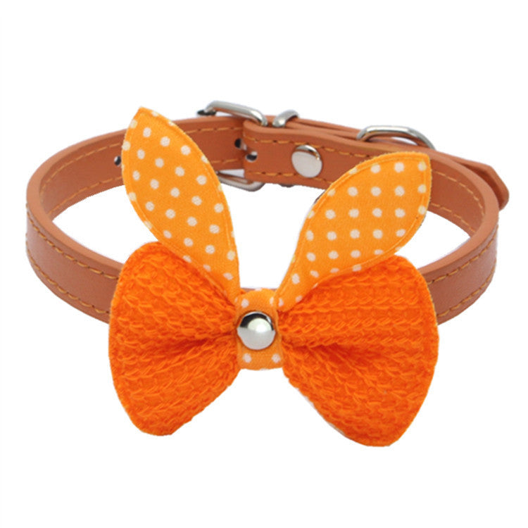 Cozy Wool Knitted Bow Pet Collar - Woofcuties