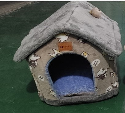 Foldable Pet House - Premium Winter Warm Bed for Dogs and Cats - Woofcuties