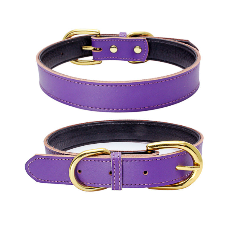 Rugged Cowhide Pet Collar - Woofcuties