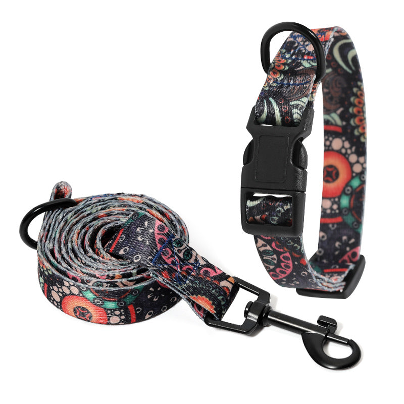 Elegant Nylon Pet Collar and Leash Set - Woofcuties