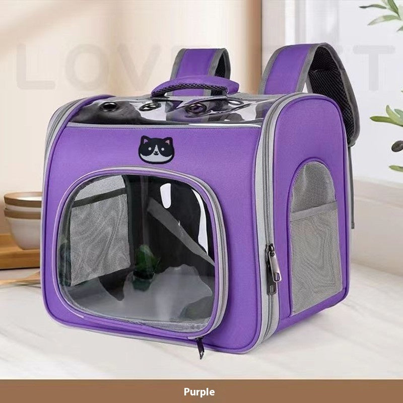 Luxuriant Spacious See-Through Pet Carrier - Woofcuties