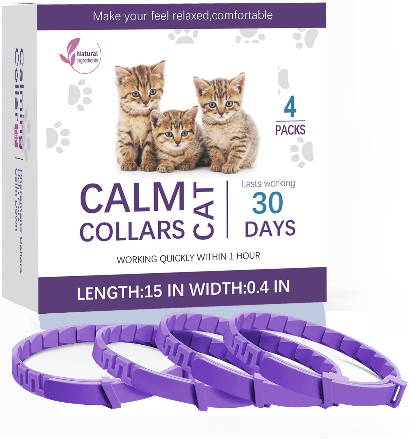 Pet Soothing Calming Collar for Cats - Woofcuties
