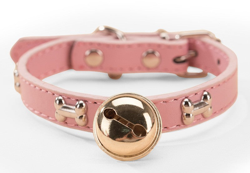 New Pet Claw Print Bone Alloy Bell Collar - Woofcuties