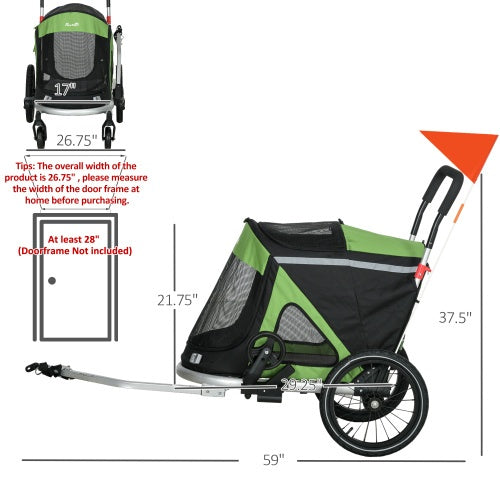 WoofCuties Luxe 2-in-1 Pet Trailblazer - Woofcuties