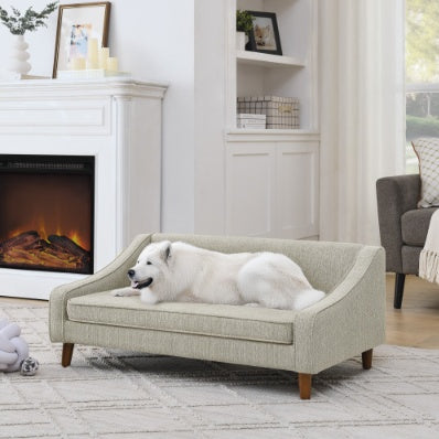 Splendid Elevated Pet Lounge - Opulent Sofa with Avant-Garde Armrests - Woofcuties